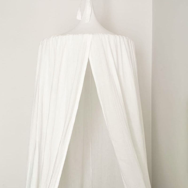 ciel de lit bebe blanc