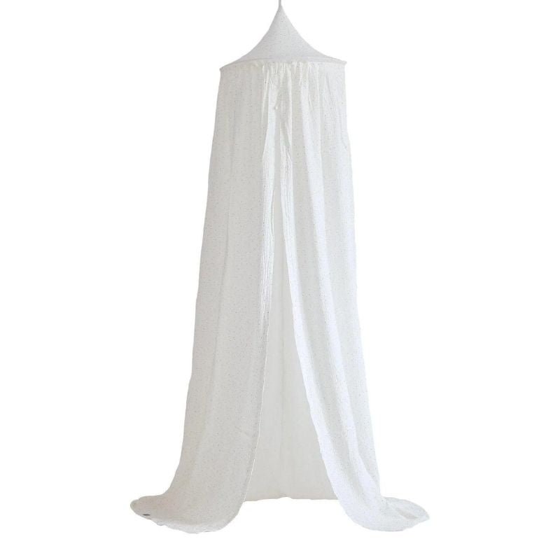 ciel de lit enfant blanc paillette