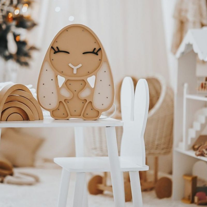 lampe de chevet en bois naturel