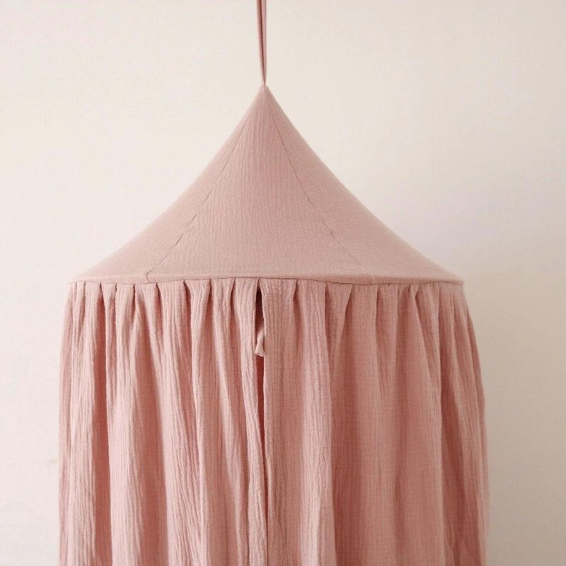 moustiquaire ciel de lit rose