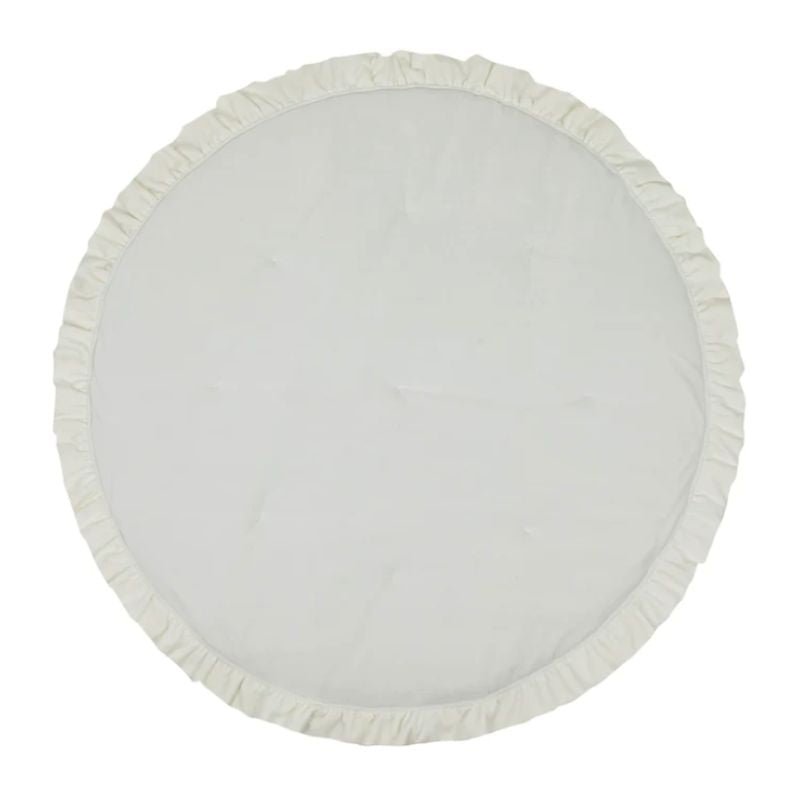 Tapis de sol bébé en velours | Blanc