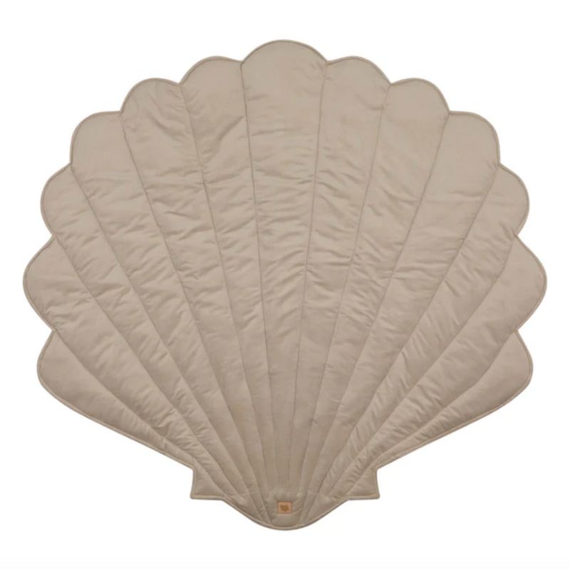 tapis eveil bebe coquillage beige