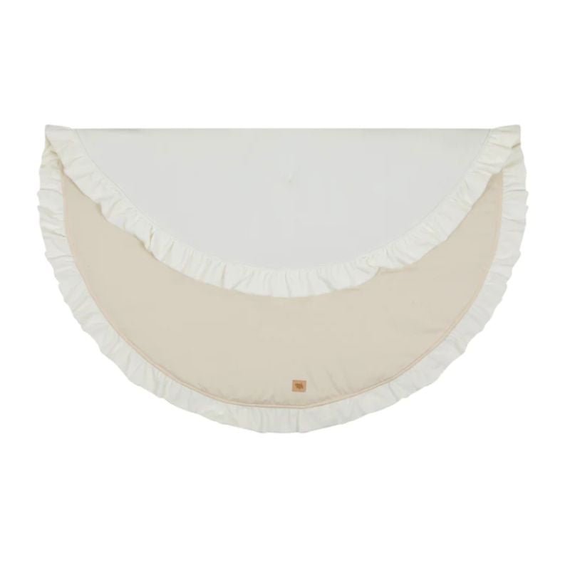 tapis sol bebe en velours blanc
