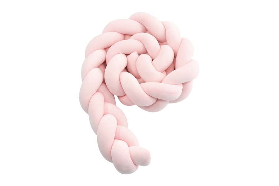 tresse tour de lit rose