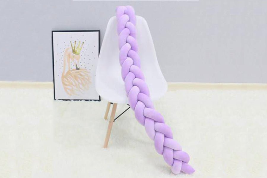 tour de lit bebe tresse violet