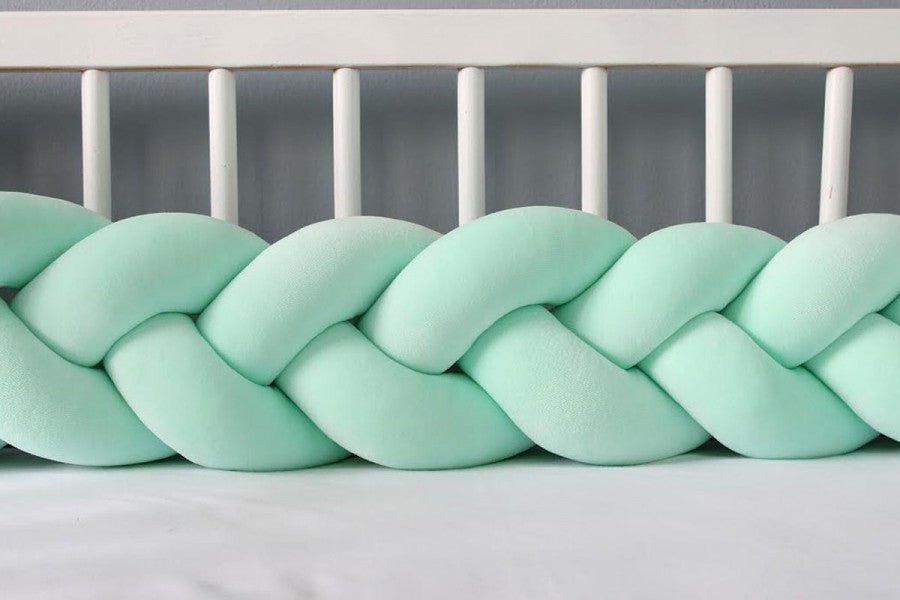 tour de lit tresse menthe