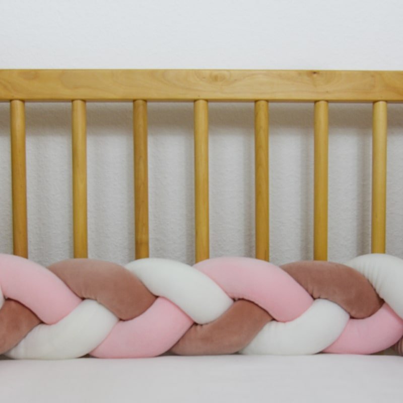 tresse de lit rose blanc vieux rose