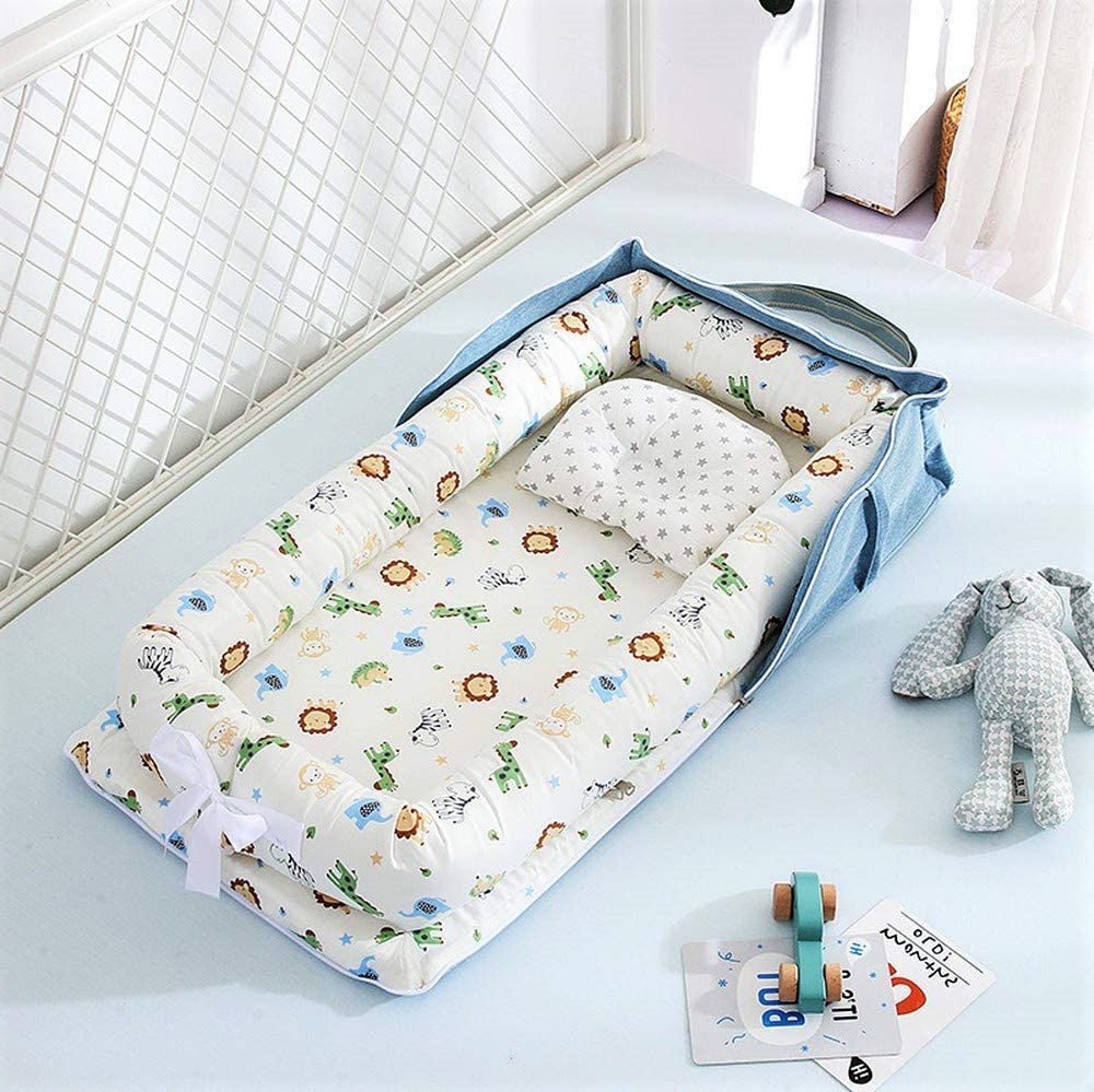 Matelas à langer portable bleu