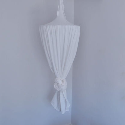 ciel de lit blanc mousseline