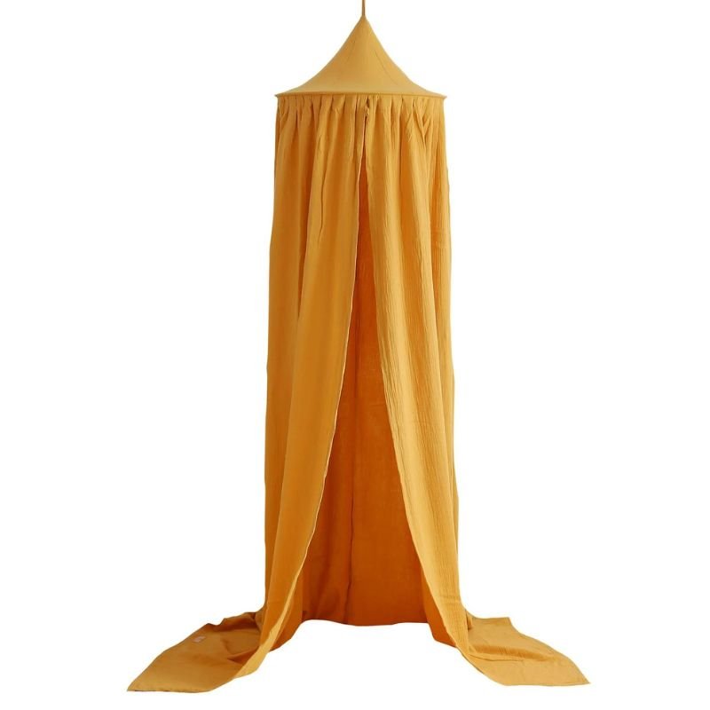 ciel de lit jaune moutarde