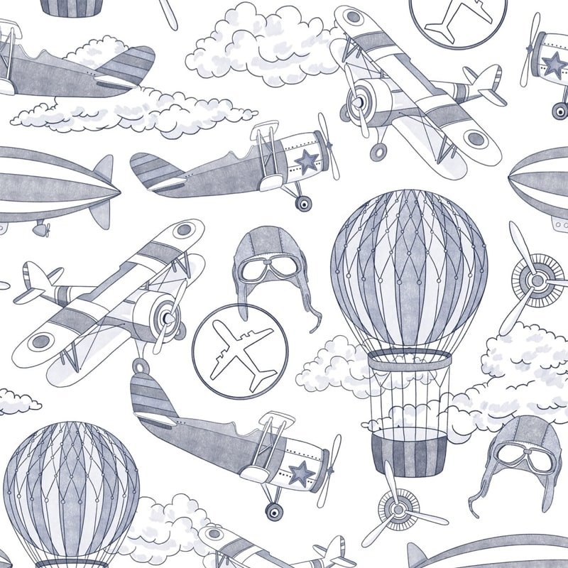couverture nourrisson motifs avion
