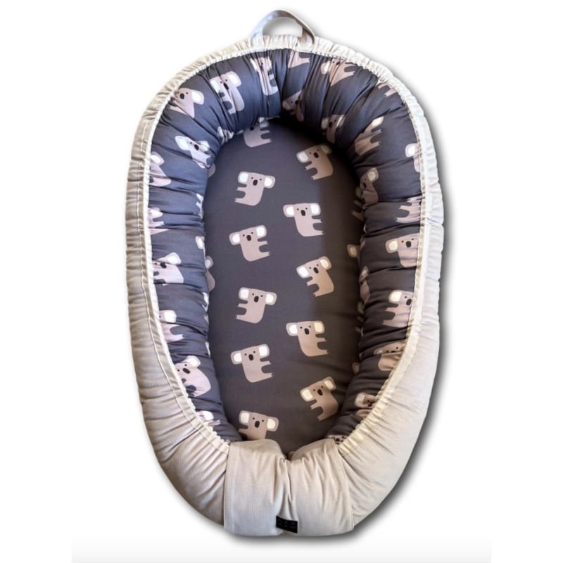 Cocon Bébé Portable 85x45 Cm - Nid Douillet Lavable En Coton - Pour Nouveau-nés - Sécurité à La Maison Et En Voyage