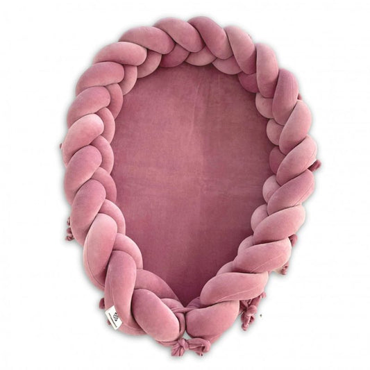 reducteur de lit tresse rose sale cocon