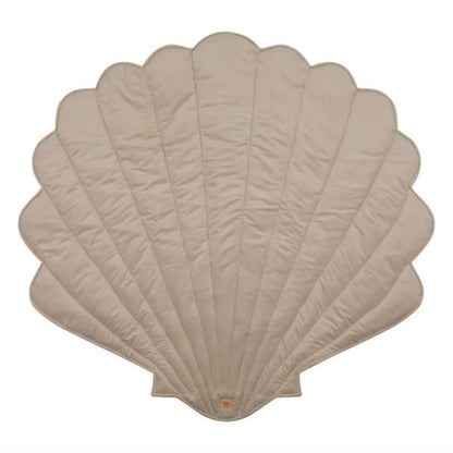 tapis eveil bebe coquillage beige