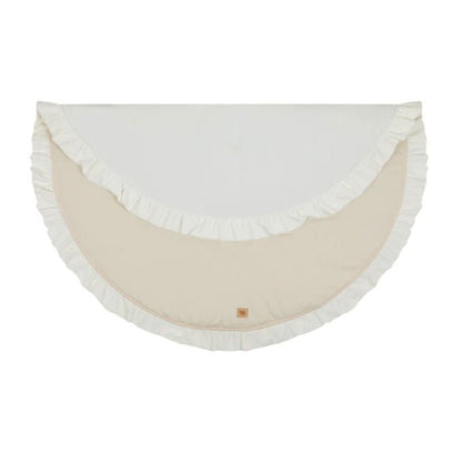 tapis sol bebe en velours blanc