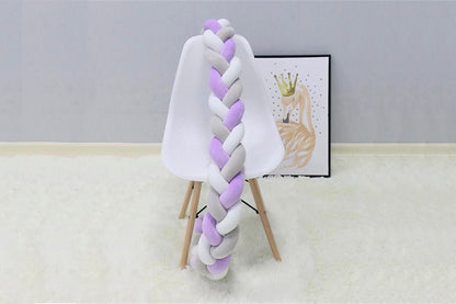 tresse de lit blanc gris violet