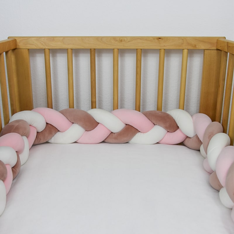 2x Tour de lit bébé respirant protection de barreaux 160x30cm