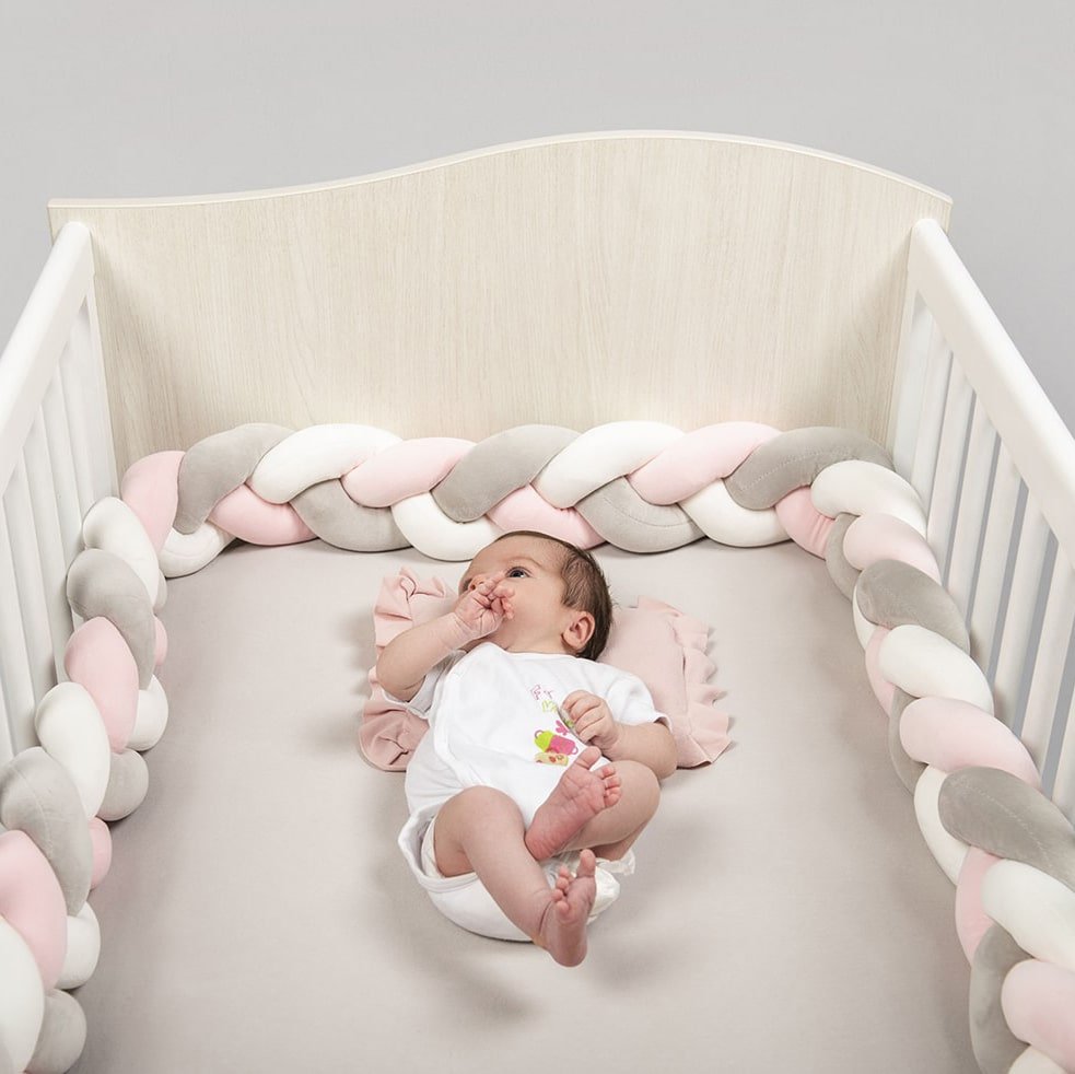 Tour de Lit Bébé fille Tressé beige