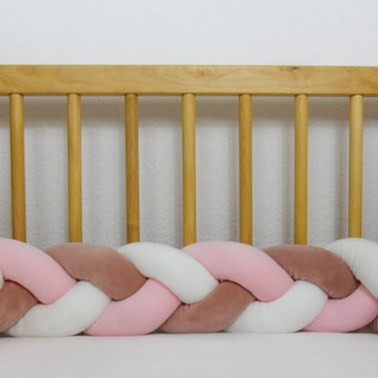 tresse de lit rose blanc vieux rose